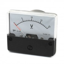 Rectangle Plastic Panel Gauge Voltmeter Voltage Meter DC 20V for Lab