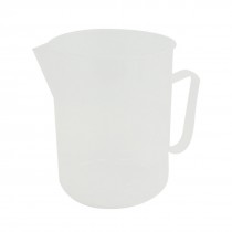 Lab Clear White Plastic Handle Water Liquid Measuring Cup 1000mL