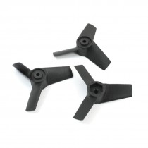 3pcs RC Model Plane 3mm Shaft Dia Motor 3 Blades Ducted Fan Blade 55mm