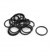 20Pcs Flexible Rubber O Ring Seal Washer Gasket Black 23.6mm x 1.8mm