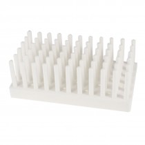 Lab White Plastic 50 Position 10mm Stick Distance Test Tube Stand Rack