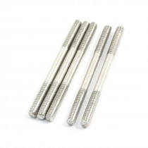 5PCS RC Aircraft Parts Silver Tone Main Blade Linkage Rod M2.2 x 35mm
