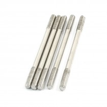 5pcs 3mm Dia Thread 50mm Length Gray Steel Tight Adjustable Pushrod