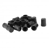 20 Pcs Black Plastic 6mm Round Shaft Dia. Potentiometer Control Knobs