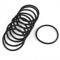 56mm x 49mm x 3.5mm Rubber Black O Rings Oil Seal Gasket Replacement 10pcs