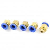 5pcs Pneumatic Push in Tube OD 12mm x 1 8 PT Thread Connector Quick Fitting