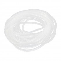 11M Long Flexible White PE Polyethylene Spiral Cable Wire Wrap Tube 8mm
