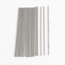 20pcs 50mm x 1mm Silver Tone Stainless Steel Transmission Round Rod