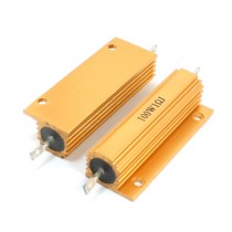 2PCS 100W 100Watt 1 Ohm Chassis Mount Type Aluminum Wirewound Resistors