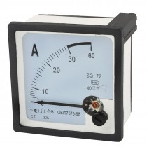 Square Class 1.5 Accuracy Analog Panel Meter Ammeter AC 0-30A