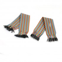 2pcs Breadboard 40P-40P Male/Female 2.54mm Flexible Jumper Cable 30cm