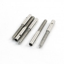 5pcs Silver Tone Steel Close Loop Extenders 3mm Dia Thread 1.3" Length