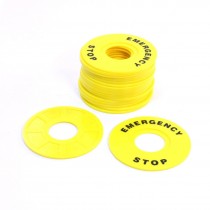 20pcs 22mm Cutout Yellow Plastic Round Protective Case for Push Switch Button