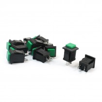 AC 250V 0.5A 125V 1A SPST 2Pin Momentary Square Head Push Button Switch 10Pcs
