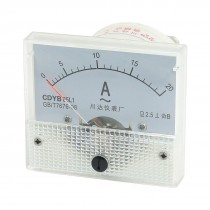 AC 20A Rectangle Shaped Analog Panel Ammeter Gauge Amperemeter Class 2.5