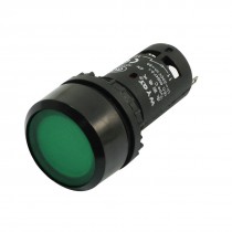 Replacement Self-locking SPDT Green Light Round Push Button Switch 300V 5A