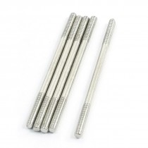 5PCS RC Plane Parts Silver Tone Main Blade Linkage Pushrod M2.2 x 45mm