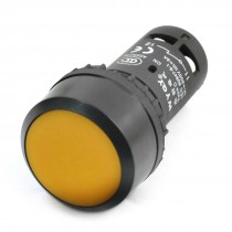 DPST Latching Type Yellow Round Head Operator Push Button Switch 300V 5A