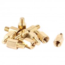 10 Pcs PC PCB Motherboard Brass Standoff Hexagonal Spacer M3 6 4mm