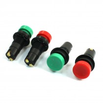 24V-110V 6A Machine Tool Red+Green Round Head Momentary Push Button Switch x4