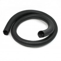 Black 2 5/32 Outer Diameter Plastic Wave Type Split Loom Tubing Conduit 2M