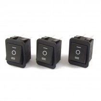 3pcs 6 Pin DPDT ON-OFF-ON 3 Position Snap in Rocker Switch 15A/250V 20A/125V AC