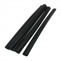 5 Pcs 60cm Long 31mm Dia Ratio 4:1 Black Heat Shrink Tubing Tubes Cable Sleeve