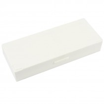 Beige Plastic Covered Microscope Glass Case Slide Box for 50 Slides