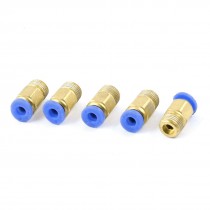 5 Pcs Straight Connector Tube OD 4mm 1/8PT Thread Quick Release Push In Fitting