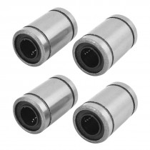 4 Pcs LM8UU 8mm Inside Dia Rubber Sealed Linear Ball Bearing Bushing