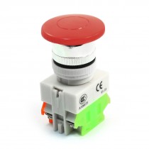 Panel Mount DPST 1NO+1NC Momentary Action Mushroom Push Button Switch