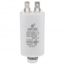 Cylinder Shape Screw Base 4 Lug Terminals Motor Working Capacitor 6uF