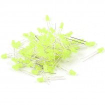 100 Pcs 3mm Diameter Head Yellow LED Light Emitting Diodes