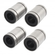 4 Pcs LM12UU 12mm Inside Dia Rubber Sealed Linear Ball Bearing Bushing