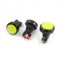 3 Pcs Panel Mount Yellow Lamp SPDT 5Pin Momentary Push Button Switch