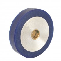 PU 48mm Outer Diameter 8mm Internal Dia Press Pinch Roller Blue