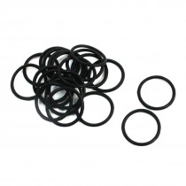 18mm x 1.5mm Black Flexible Rubber Seal Oil Filter O Ring Gasket 20Pcs