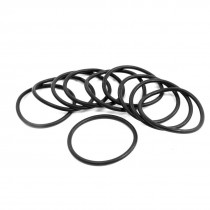 10Pcs 42mm OD 2.4mm Thickness Black Rubber O Ring Seal Washer Replacement