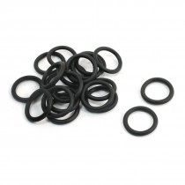 20 Pcs 15mm x 2mm Black Flexible Rubber Oil Seal Filter O Rings Gaskets