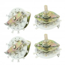 4PCS 1P7T 1 Pole 7 Way Single Deck 8Pins Band Channael Rotary Switch