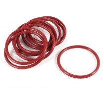 10 Pcs 46mm x 3mm Rubber O Type Sealing Ring Gasket Grommets Red