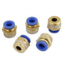 5pcs 1 2 PT Male Threaded Straight Quick Push in Connect Tube Fitting OD 2 5"