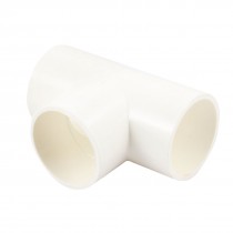 2" Diameter T Type PVC-U Pipe Fittings Adapter Connector White