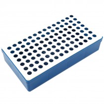 Plastic Covered 98 Positions 0.5ML Centrifuge Tube Holder Rack Teal Blue