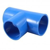 2" Inner Diameter T Type PVC-U Pipe Tubing Adapter Connector Blue