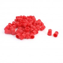 50pcs Red Plastic Flange Type Stopper for 12mm Diameter Test Tube