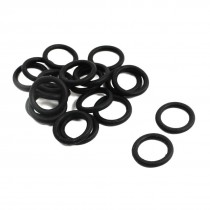 20Pcs Rubber O Rings Replacement Kits 10mm Outside Dia 1.5mm Thick Black