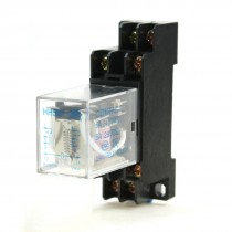 35mm DIN Rail DPDT 8 Terminal General Purpose Relay AC 200V/220V Coil