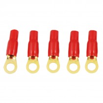 5 Pcs PVC Insulated Sleeve Ring Tongue Crimp Terminal