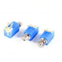 4.6mmx4.8mmx8.2mm Blue DC3V 2000RPM Miniature Electric Vibration Motor 3 Pcs